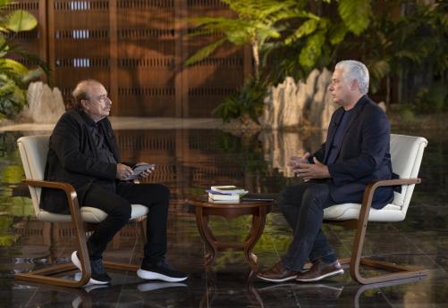 entrevista a Diaz Canel por Ignacio Ramonet