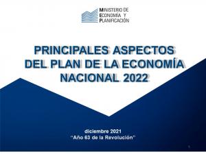  PLAN DE LA ECONOMÍA NACIONAL 2022 
