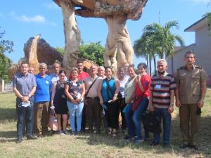 Visita del MEP al Estado Mayor Nacional de la Defensa Civil