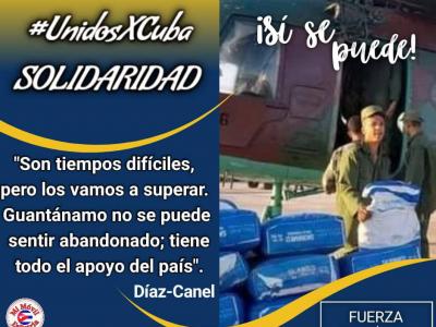 entrega de mercancías en los municipios afectados por Oscar