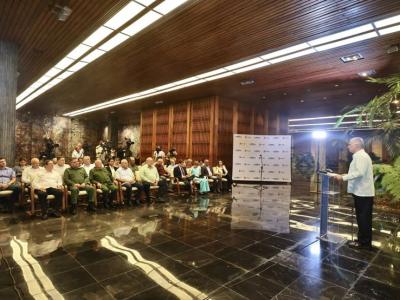 Comparecencia ante la prensa nacional, sobre la actualidad nacional e internacional, en el Palacio de la Revolución