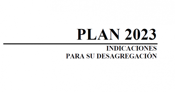 Desagregación del plan 2023
