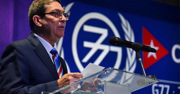 Canciller cubano y G77 + China