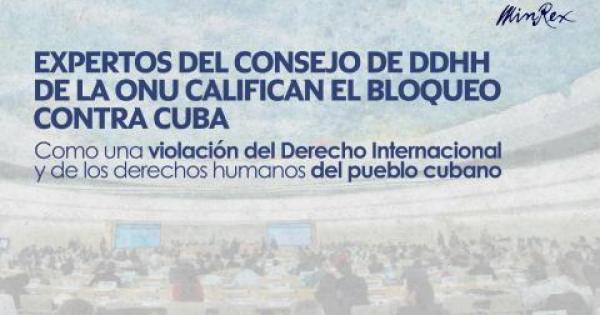 Expertos de la ONU califican el bloqueo como una violación de los derechos humanos