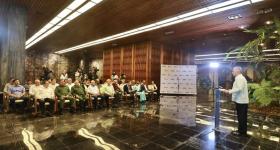 Comparecencia ante la prensa nacional, sobre la actualidad nacional e internacional, en el Palacio de la Revolución